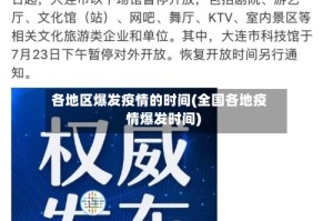各地区爆发疫情的时间(全国各地疫情爆发时间)