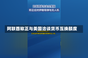 阿联酋称正与美国洽谈货币互换额度