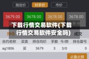 下载行情交易软件(下载行情交易软件安全吗)