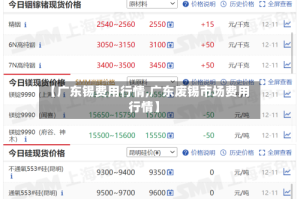 【广东锡费用行情,广东废锡市场费用行情】
