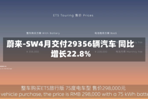 蔚来-SW4月交付29356辆汽车 同比增长22.8%