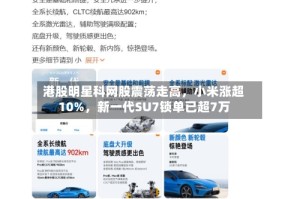 港股明星科网股震荡走高，小米涨超10%，新一代SU7锁单已超7万