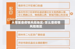 从哪里查疫情风险地区/怎么查疫情风险地区