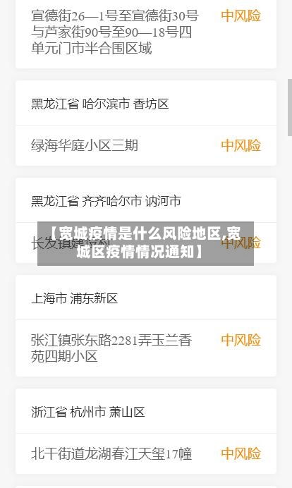 【宽城疫情是什么风险地区,宽城区疫情情况通知】-第2张图片