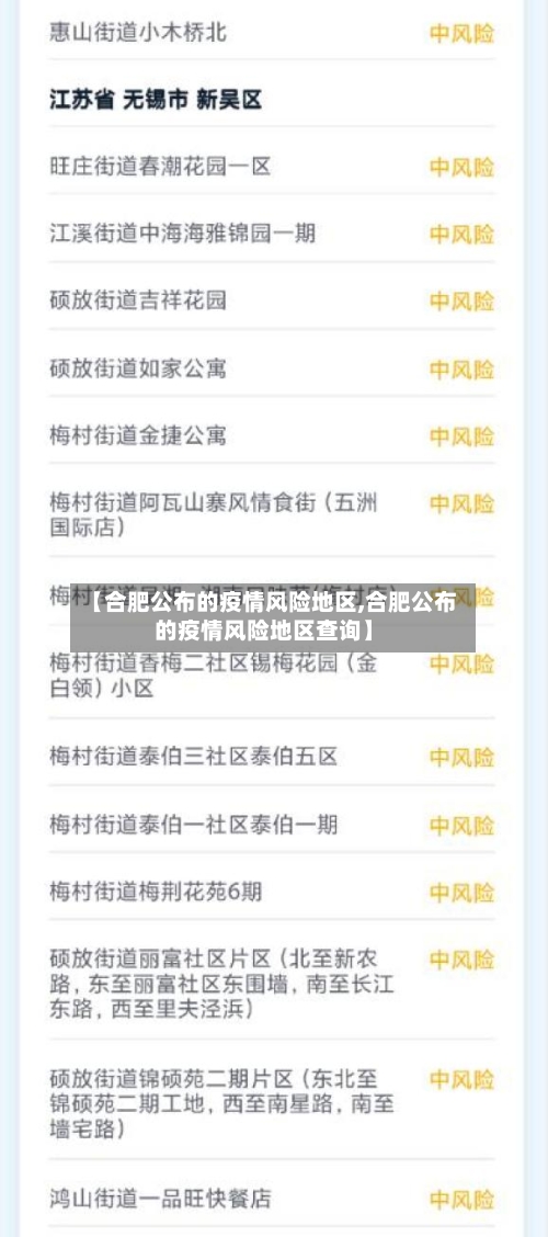 【合肥公布的疫情风险地区,合肥公布的疫情风险地区查询】-第2张图片
