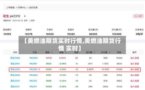 【美燃油期货实时行情,美燃油期货行情 实时】-第1张图片