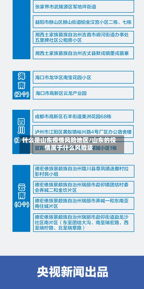 什么是山东疫情风险地区/山东的役情属于什么风险级-第1张图片
