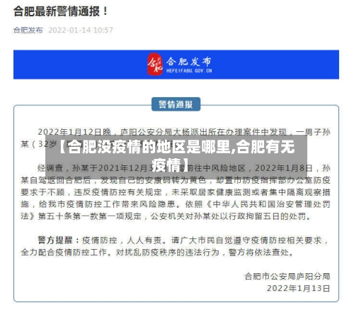 【合肥没疫情的地区是哪里,合肥有无疫情】-第1张图片