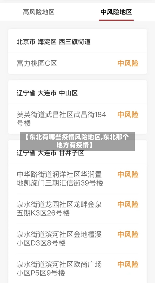【东北有哪些疫情风险地区,东北那个地方有疫情】-第1张图片