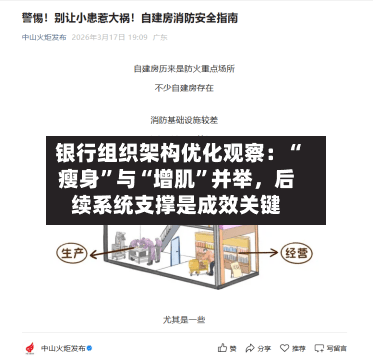 银行组织架构优化观察：“瘦身”与“增肌	”并举，后续系统支撑是成效关键-第1张图片