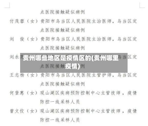 贵州哪些地区是疫情区的(贵州哪里疫情)-第2张图片